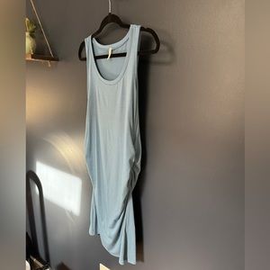 Pink Blush ruched maternity tank dress